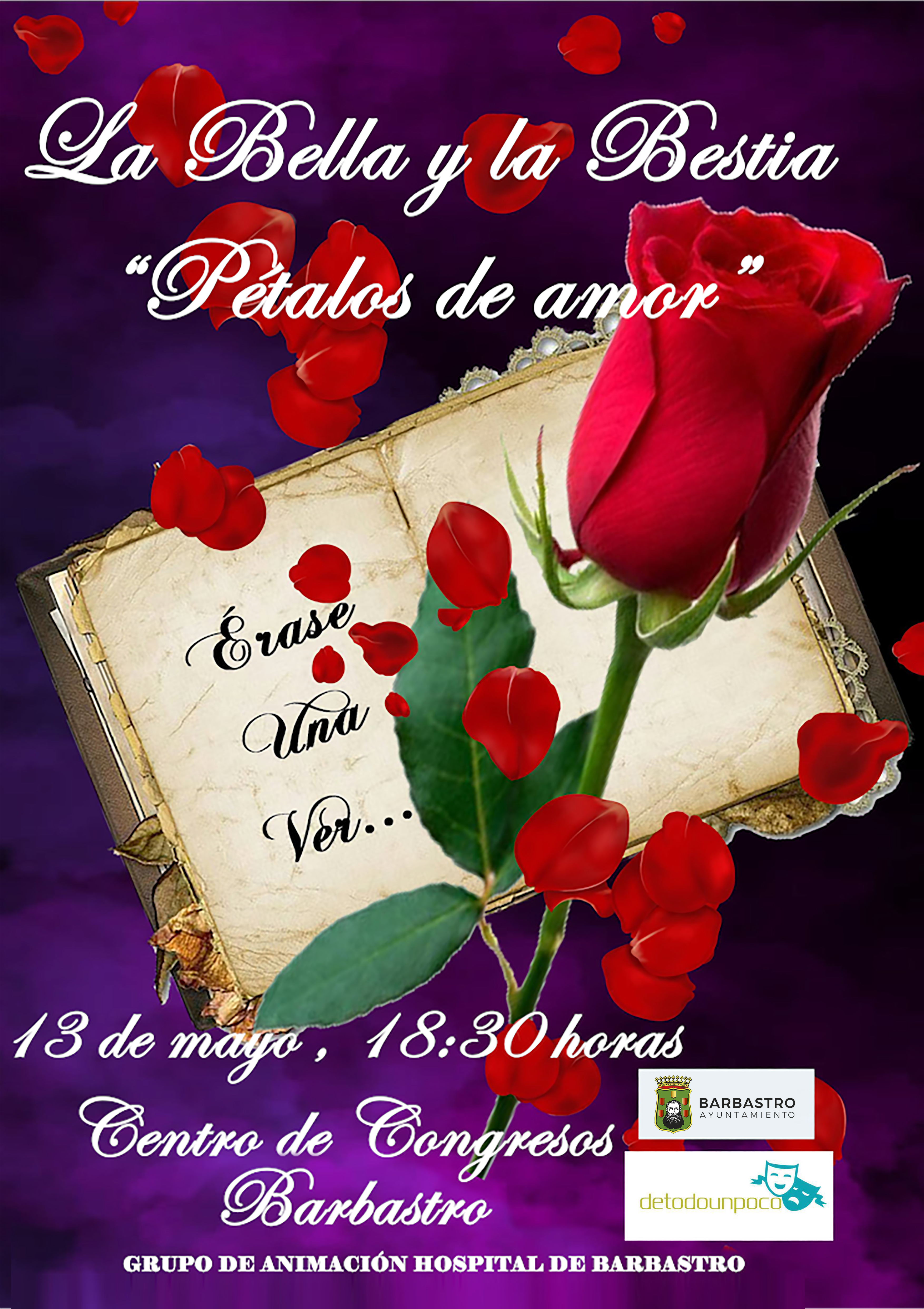 detodounpoco cartel petalos de amor