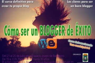 Cartel del taller de creación de blogs