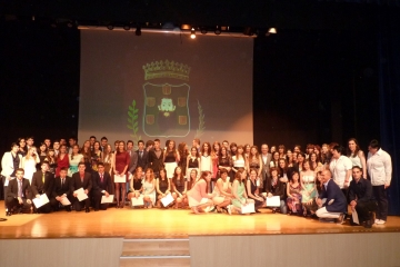 Alumnos homenajeados del IES Martínez Vargas.