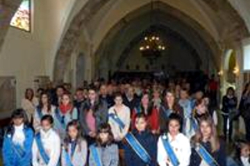 Acto del Lunes de Pascua en El Pueyo.