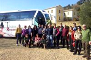 Participantes en el Bus del vino.