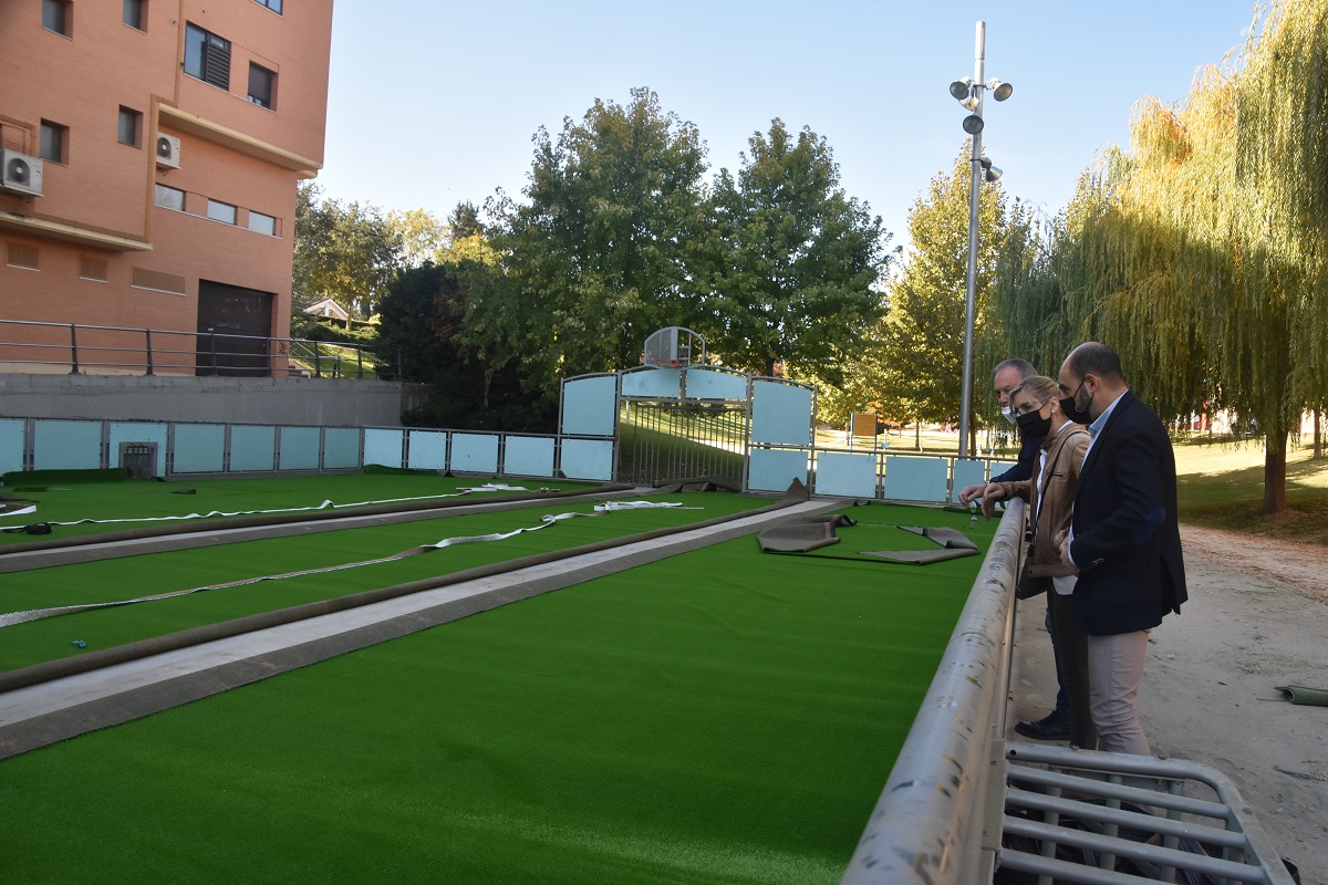 Obras pista parque La Mina Ayuntamiento de Barbastro